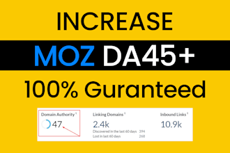 increase domain authority moz da 45