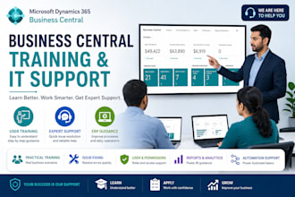 provide business central training and erp support