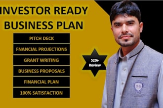 draft investor ready business plan and financial model for startups
