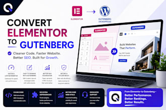 convert elementor build website to gutenberg
