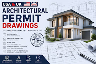 design USA,UK residentional permit drawings