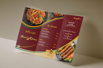 design professional  and creative restaurant menu card