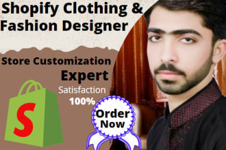 make shopify clothing store, fashion store, boutique website