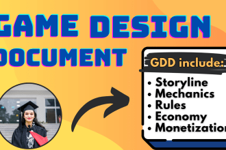 write game design document gdd and game economy