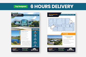 design real estate flyer, brochure, postcard in adobe or canva