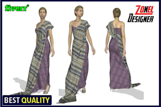 design 3d garments for girls fashion