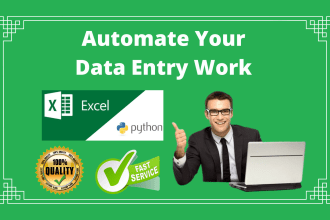 automate your excel data entry, data cleaning job