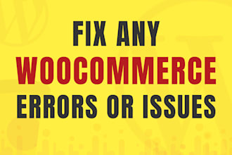 fix any woocommerce errors