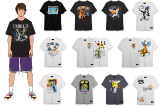 design mens street wear graphic tees for your brand