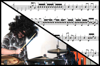 do a drum transcription of any song to a music sheet or midi