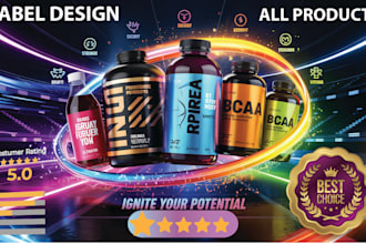 create a supplements or vitamins label for your brand