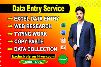 do any kind of data entry, copy paste, typing, research work