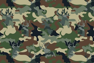 create camouflage design pattern in 24 hour