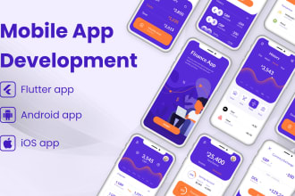 do mobile app development for flutter app in ios and android