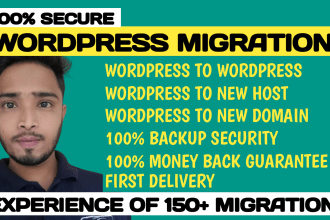 do wordpress migration, clone, transfer, move in an 1 hour