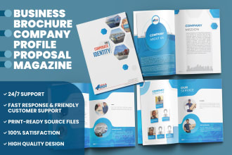 do amazing business brochure design, company profile, proposal etc