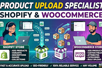 upload bulk products to shopify and woocommerce store
