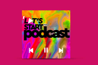 design attractive podcast cover art for spotify and itunes