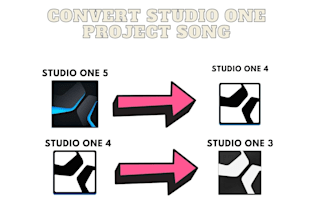 change the latest studio one project file to the old version