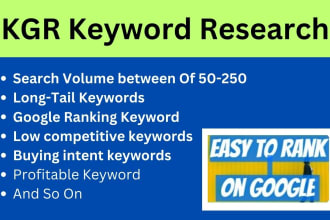 do kgr keyword research that easily ranks on any platforms