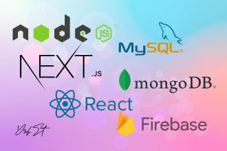 design, build and develop your modern web app using nextjs nodejs mysql mongodb