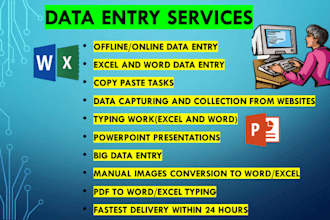 do data entry convert files from pdf to excel