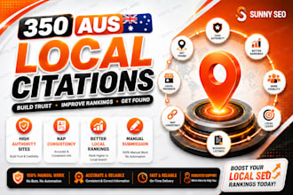 manually build 350 australia local citations for local SEO