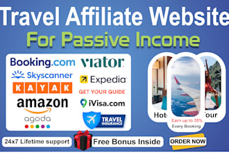 provide automated travel affiliate websites for passive income