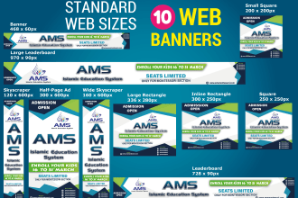 design a professional website banner ads, slider and header