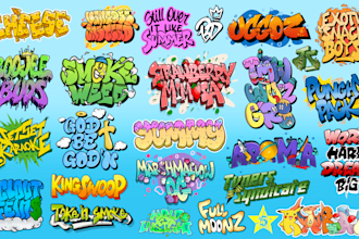 create custom font,logo with graffiti style