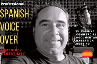 record a voice over in spanish or galician