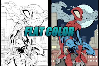 add flat colors to your illustration or comic