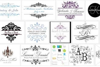 create 3 wedding monogram for your ceremony