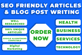 do SEO article writing and blog writing for you
