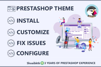 install, configure,  and customize prestashop theme