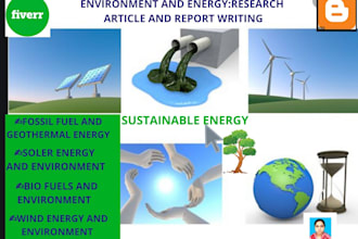 provide informative article on environment and energy