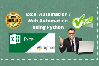 do excel task or web task automation using python