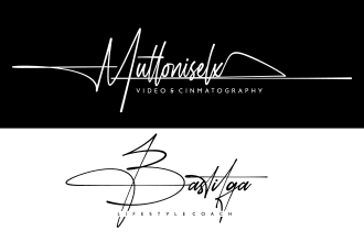 create modern custom signature, handwritten,scripted,cursive logo design