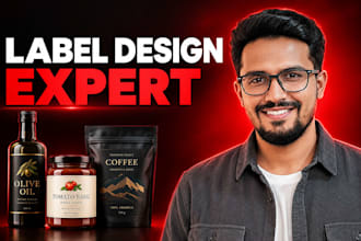 create print ready label design for your product