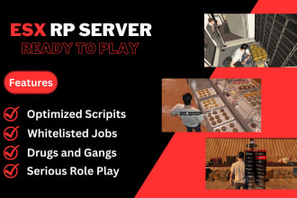 create a fivem roleplay esx server with premium scripts