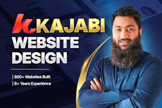 design a complete elegant kajabi website, landing page or sales pages