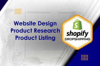 build shopify dropshipping website and product research