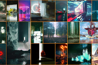 craft stunning 3d concept art and digital illustrations