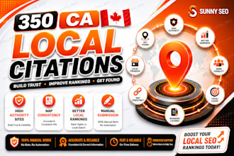 manually create 350 canada local citations for local SEO