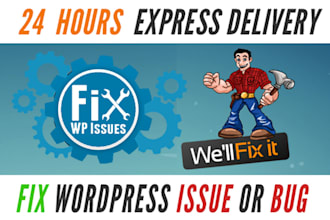 fix any wordpress errors or issues quickly and easily