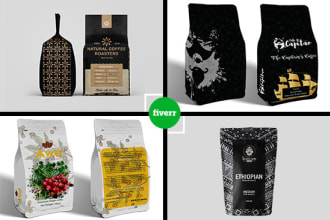 design coffee packaging, coffee bag , coffee label