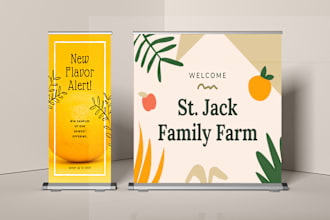 design billboard, yard sign, vinyl banner or signage