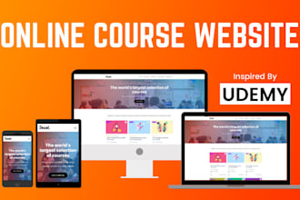 develop lms website and course selling website