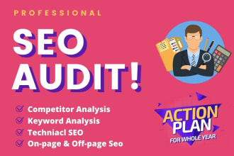 do professional SEO audit report and analysis for your website