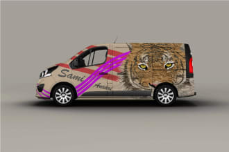 make unique car, van and truck wrap design